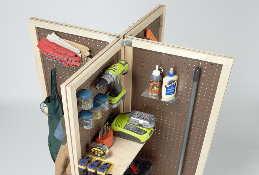 peg board with storage!!!!!!  Pegboard storage, Garage storage